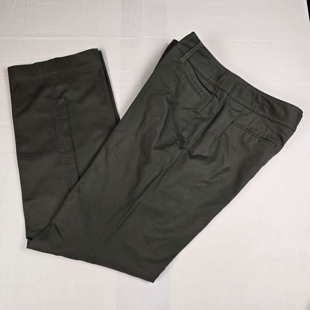 Ann Taylor LOFT Marisa Straight Leg Pants Olive Green Size 10 Professional - Picture 2 of 13